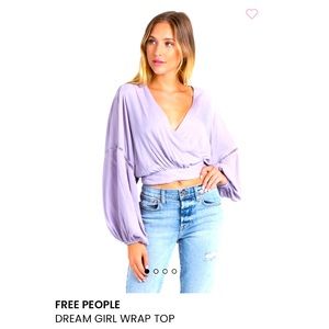 Free people wrap top size M lavender